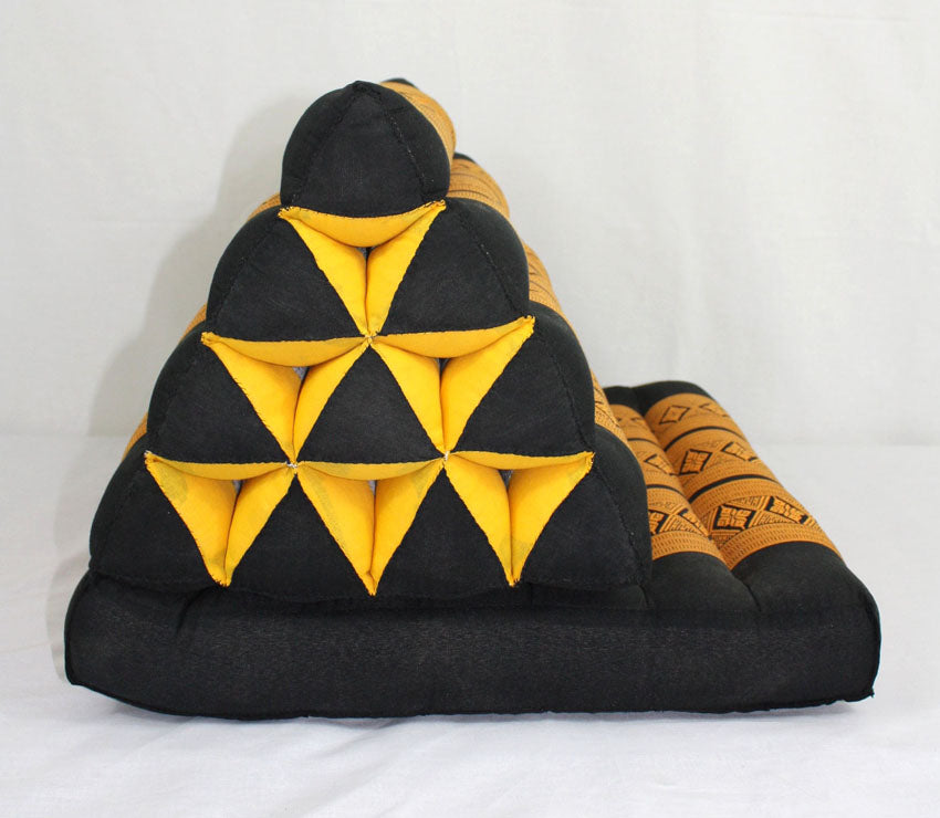 Thai cushion, Black and gold pattern standard - farangshop-co