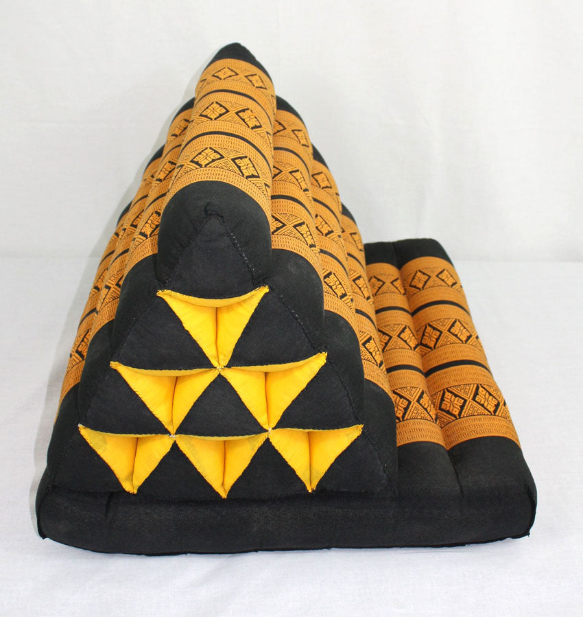 Thai cushion, Black and gold pattern standard - farangshop-co