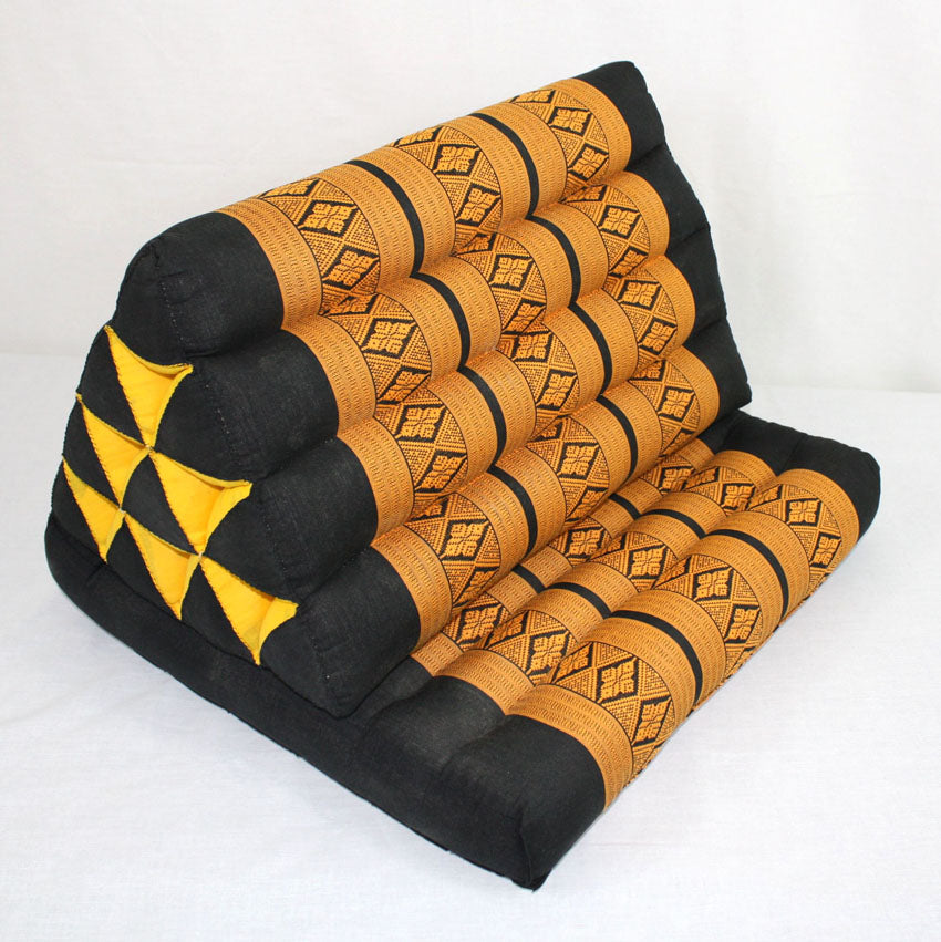 Thai cushion, Black and gold pattern standard - farangshop-co