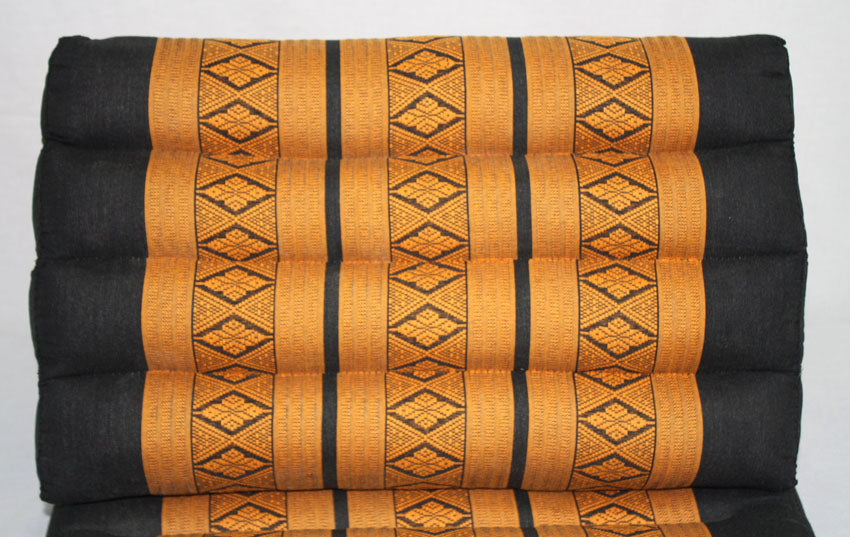 Thai cushion, Black and gold pattern standard - farangshop-co