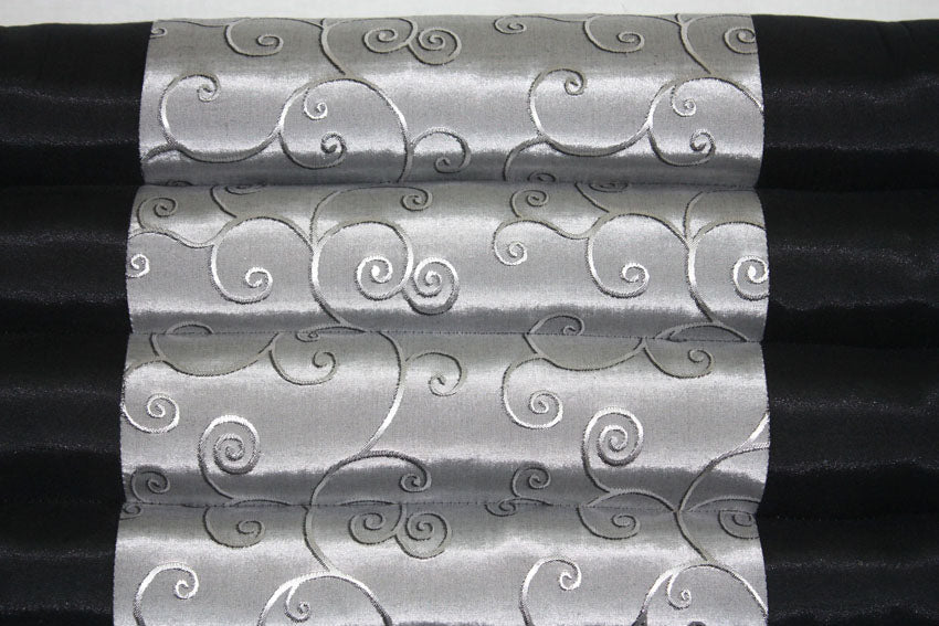 Silver silklook natural swirl pattern three-fold Thai cushion - farangshop-co