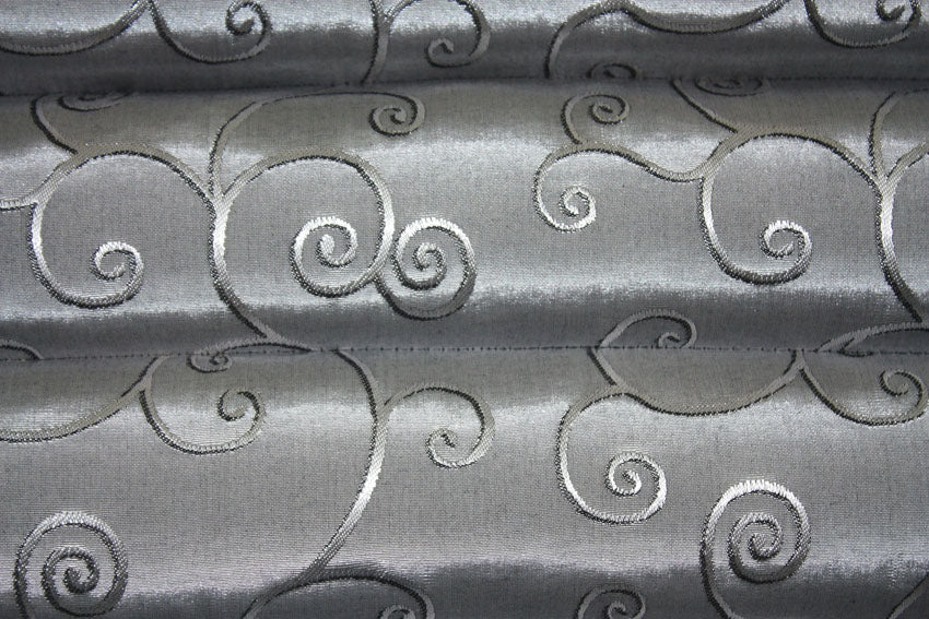 Silver silklook natural swirl pattern three-fold Thai cushion - farangshop-co