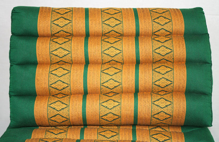 Thai daybed Green and gold pattern standard three-fold - farangshop-co