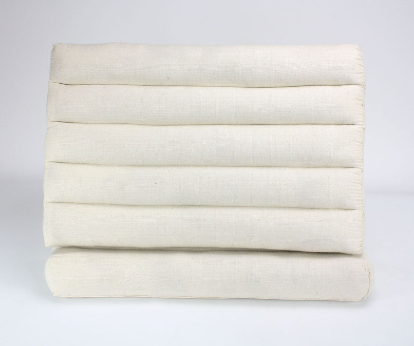 Cream Cotton Linen Jumbo One Fold Thai Cushion - farangshop-co