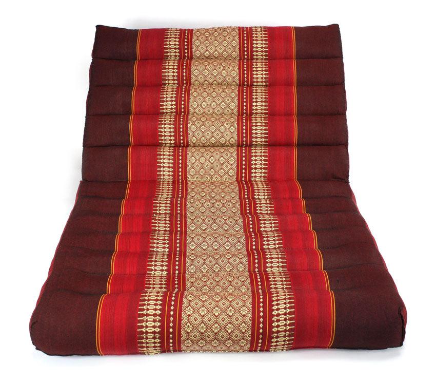 Maroon Pattern Jumbo One Fold Thai Cushion - farangshop-co