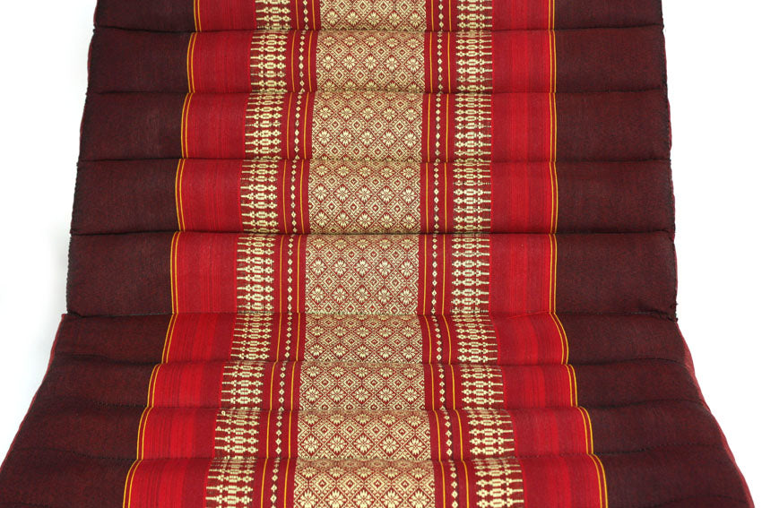 Maroon Pattern Jumbo One Fold Thai Cushion - farangshop-co