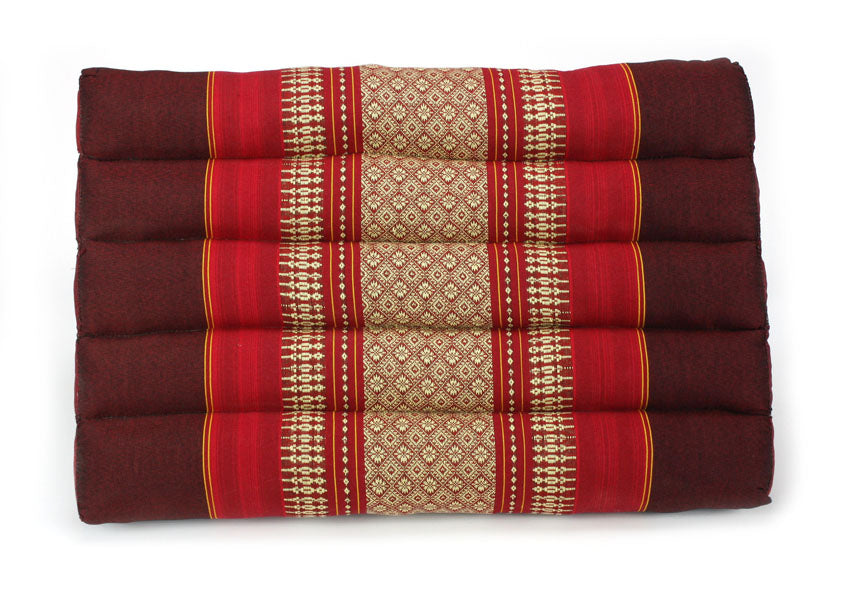 Maroon Pattern Single Jumbo Triangle Thai Cushion - farangshop-co
