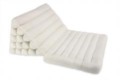 Cream Cotton Linen Jumbo One Fold Thai Cushion - farangshop-co