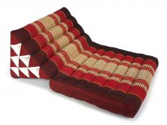 Maroon Pattern Jumbo One Fold Thai Cushion - farangshop-co