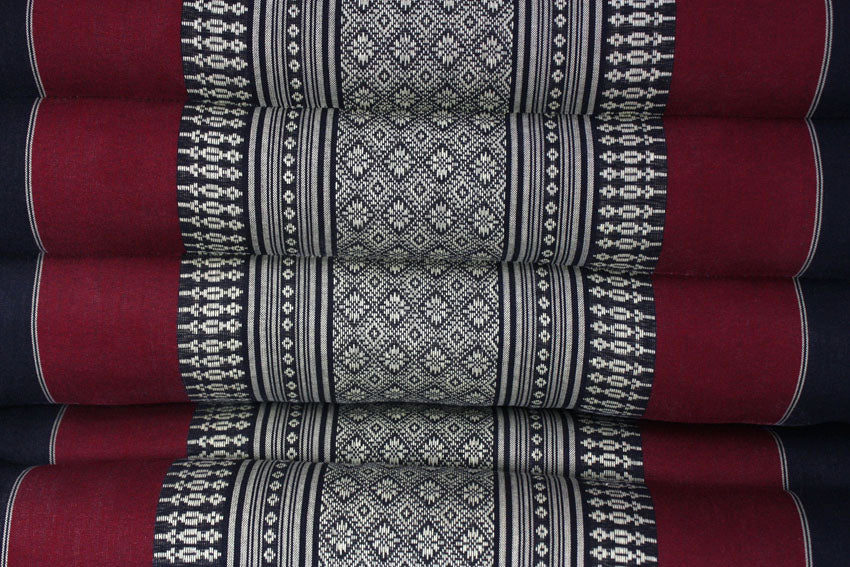 Red and Black Pattern standard three fold Thai Cushion - farangshop-co