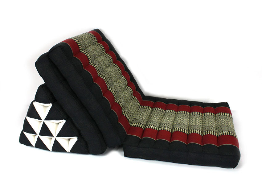 Red and Black Pattern standard three fold Thai Cushion - farangshop-co