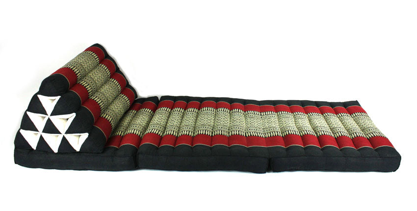 Red and Black Pattern standard three fold Thai Cushion - farangshop-co
