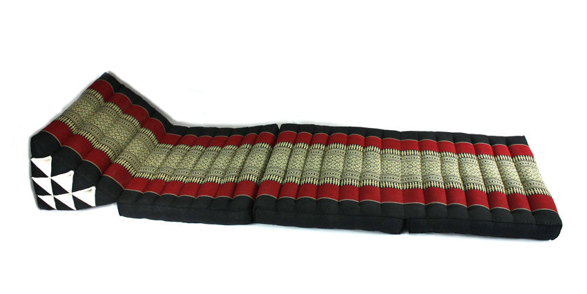 Red and Black Pattern standard three fold Thai Cushion - farangshop-co