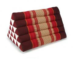 Maroon Pattern Single Jumbo Triangle Thai Cushion - farangshop-co