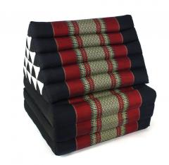 Red and Black pattern jumbo three fold Thai Cushion - farangshop-co