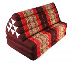 Maroon Pattern super standard three-fold Thai daybed - farangshop-co