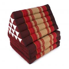 Maroon pattern jumbo three fold Thai Cushion - farangshop-co