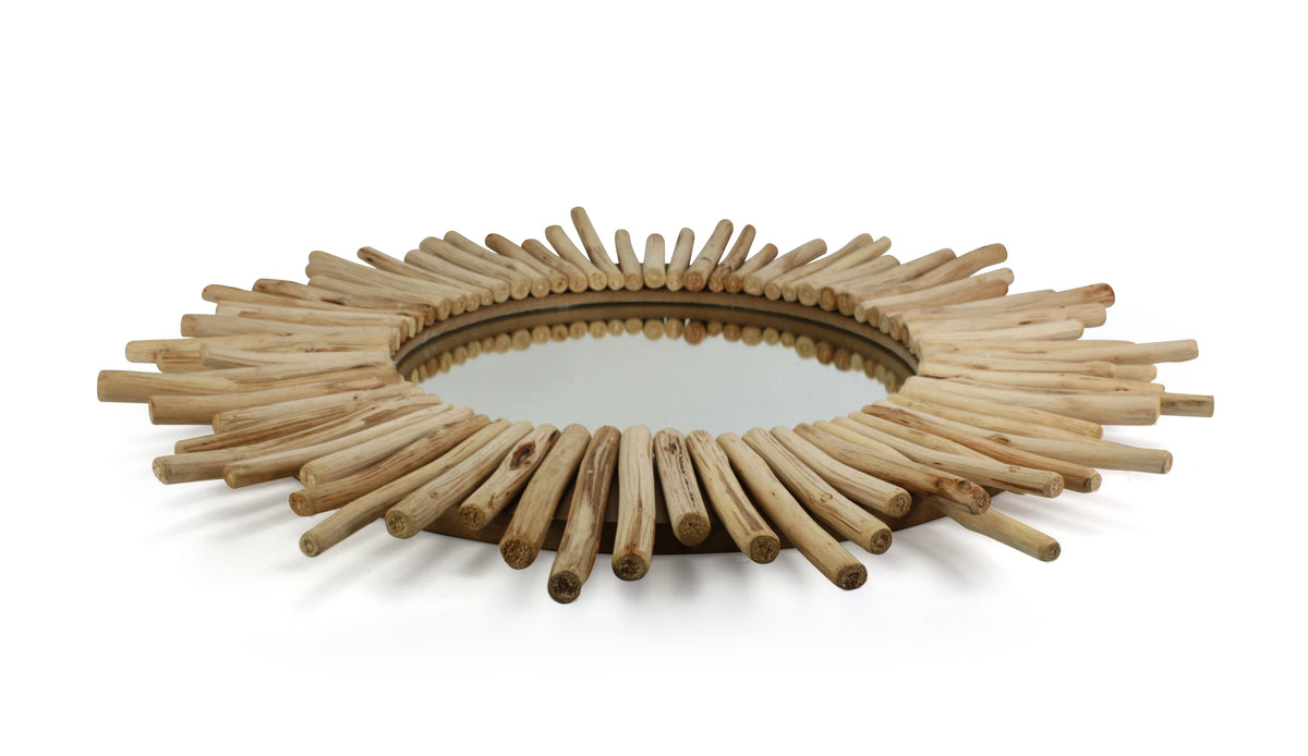 Thai driftwood mirror, 60cm, Model 20A - farangshop-co