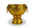 Thai gold metal monk's offering bowl, 18cm - farangshop-co