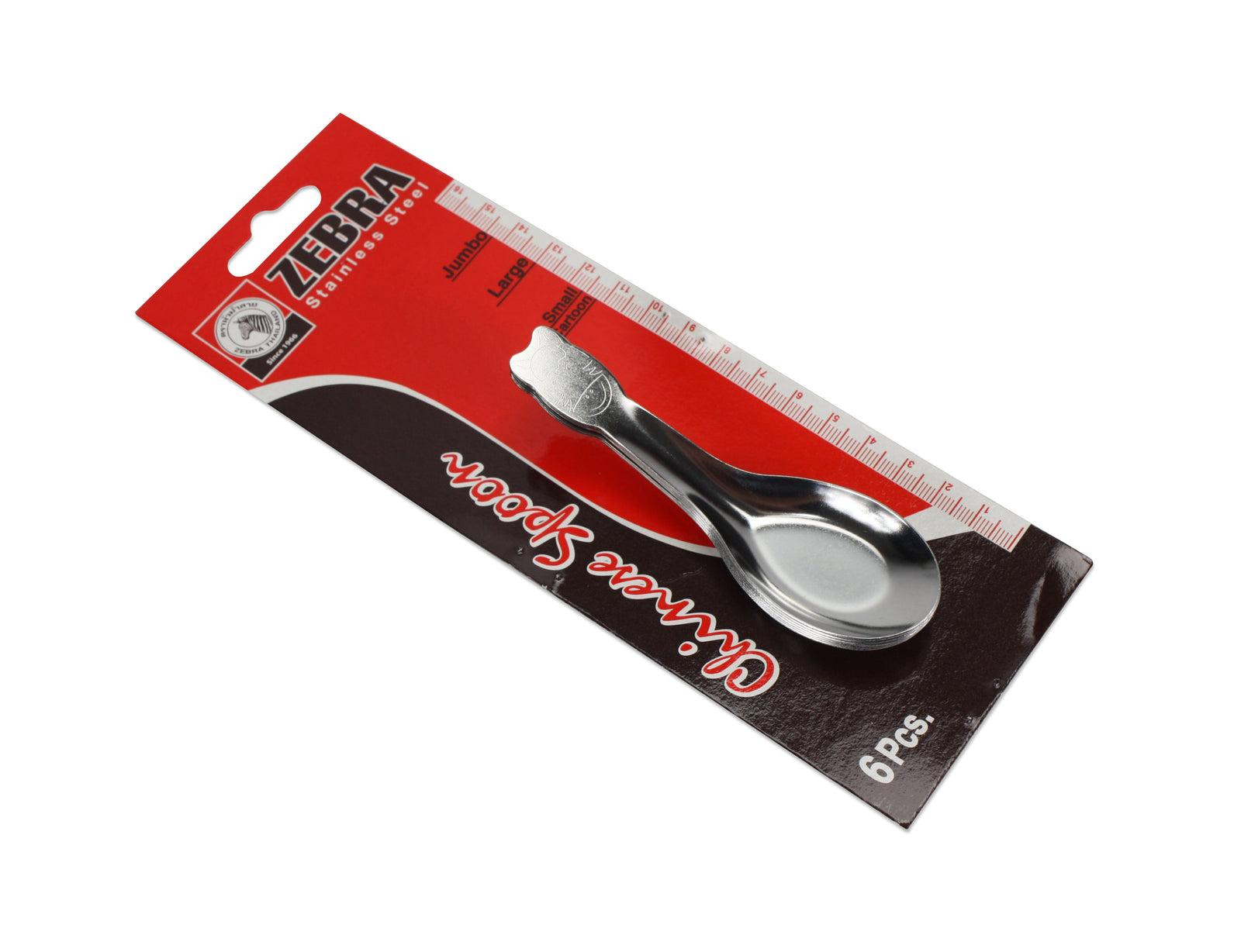Thai Stainless Steel Spoons for kids, Zebra Brand, Pack of 6 - farangshop-co