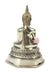 Thai metal Buddha statue, silver finish, 16.5cm high, B23 - farangshop-co