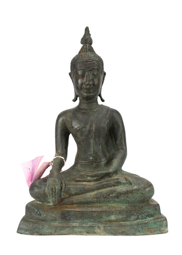 vil beslutte Bliver til For pokker Thai metal Buddha statue, antique dark bronze finish, 35cm high, B28 -  Farang