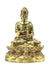 Indian metal Buddha statue, gold finish, 22cm high, B11 - farangshop-co