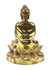 Indian metal Buddha statue, gold finish, 22cm high, B11 - farangshop-co
