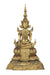 Thai metal Rattanakosin Buddha statue, in antique gilt bronze finish, large, 44cm high, B15 - farangshop-co