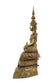 Thai metal Rattanakosin Buddha statue, in antique gilt bronze finish, large, 44cm high, B15 - farangshop-co
