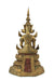 Thai metal Rattanakosin Buddha statue, in antique gilt bronze finish, large, 44cm high, B15 - farangshop-co