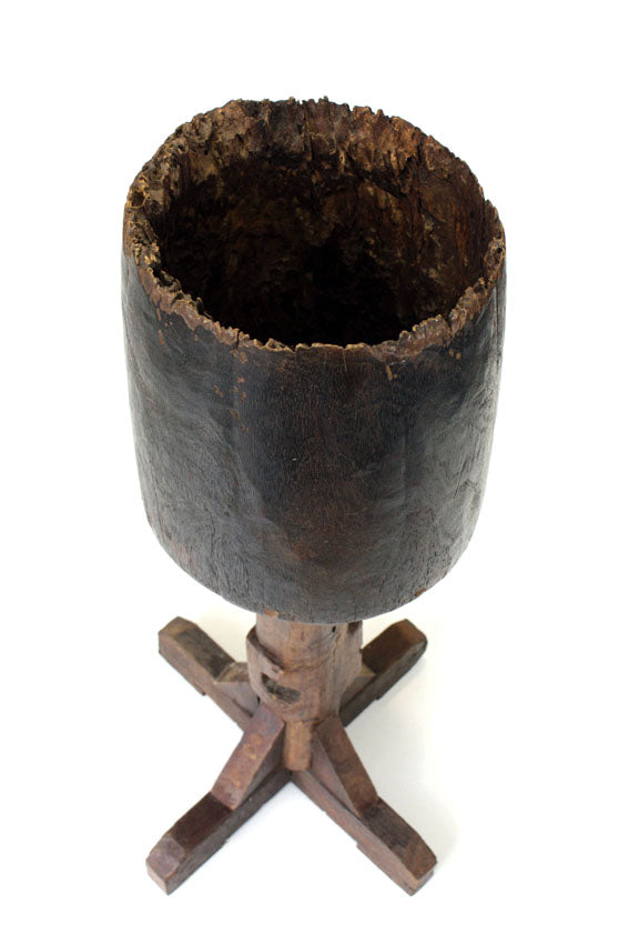 Reclaimed Thai teakwood single plant holder - farangshop-co