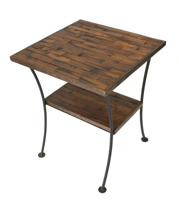 Thai furntiture - 2 shelf teakwood table - farangshop-co