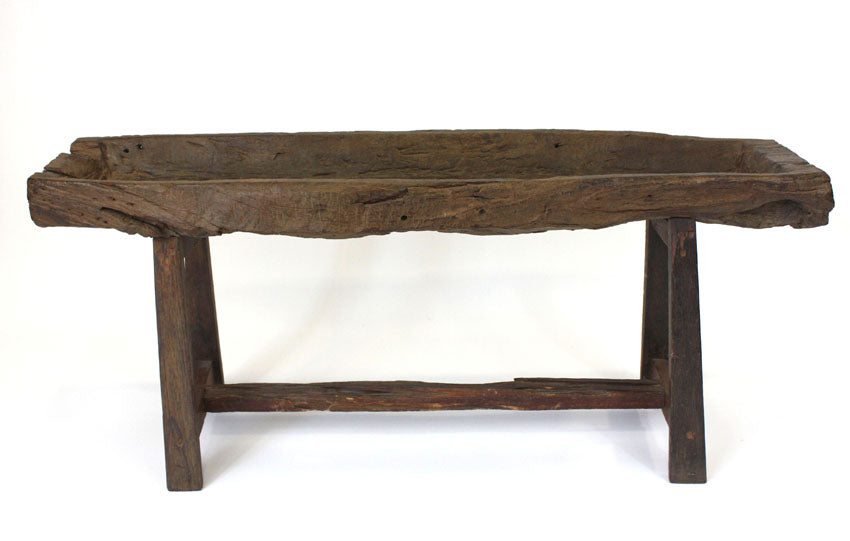 Reclaimed teakwood trough display - farangshop-co