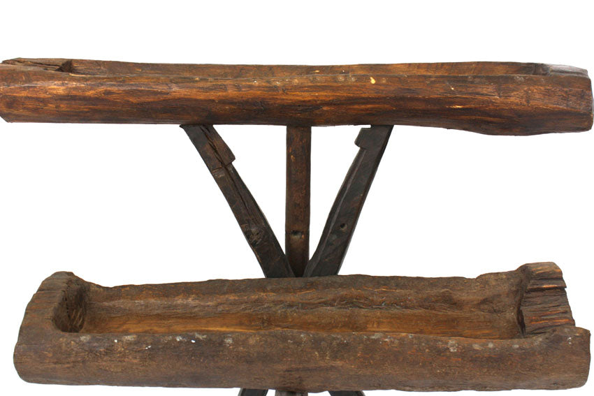 Reclaimed teakwood trough display, 2 - farangshop-co
