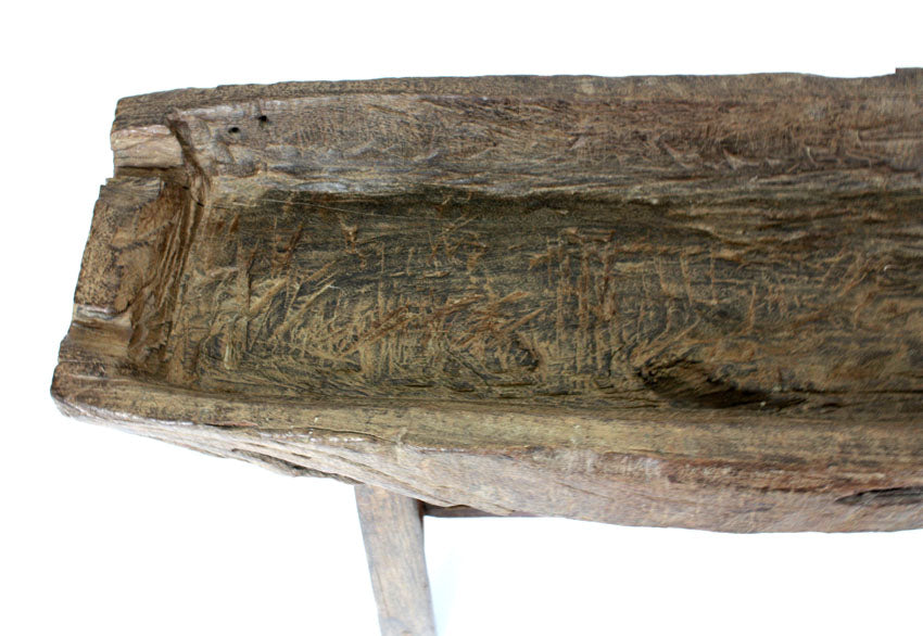 Reclaimed teakwood trough display - farangshop-co