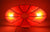 Thai red silk lamp, 80cm long - farangshop-co