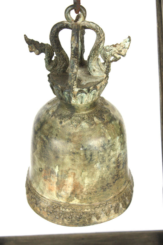 Thai Temple Bell on stand, 48cm high. - farangshop-co