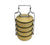 Traditional Thai Tiffin Pinto Food Carrier Lunch Set, 4 x 10cm, Yellow & Green - farangshop-co