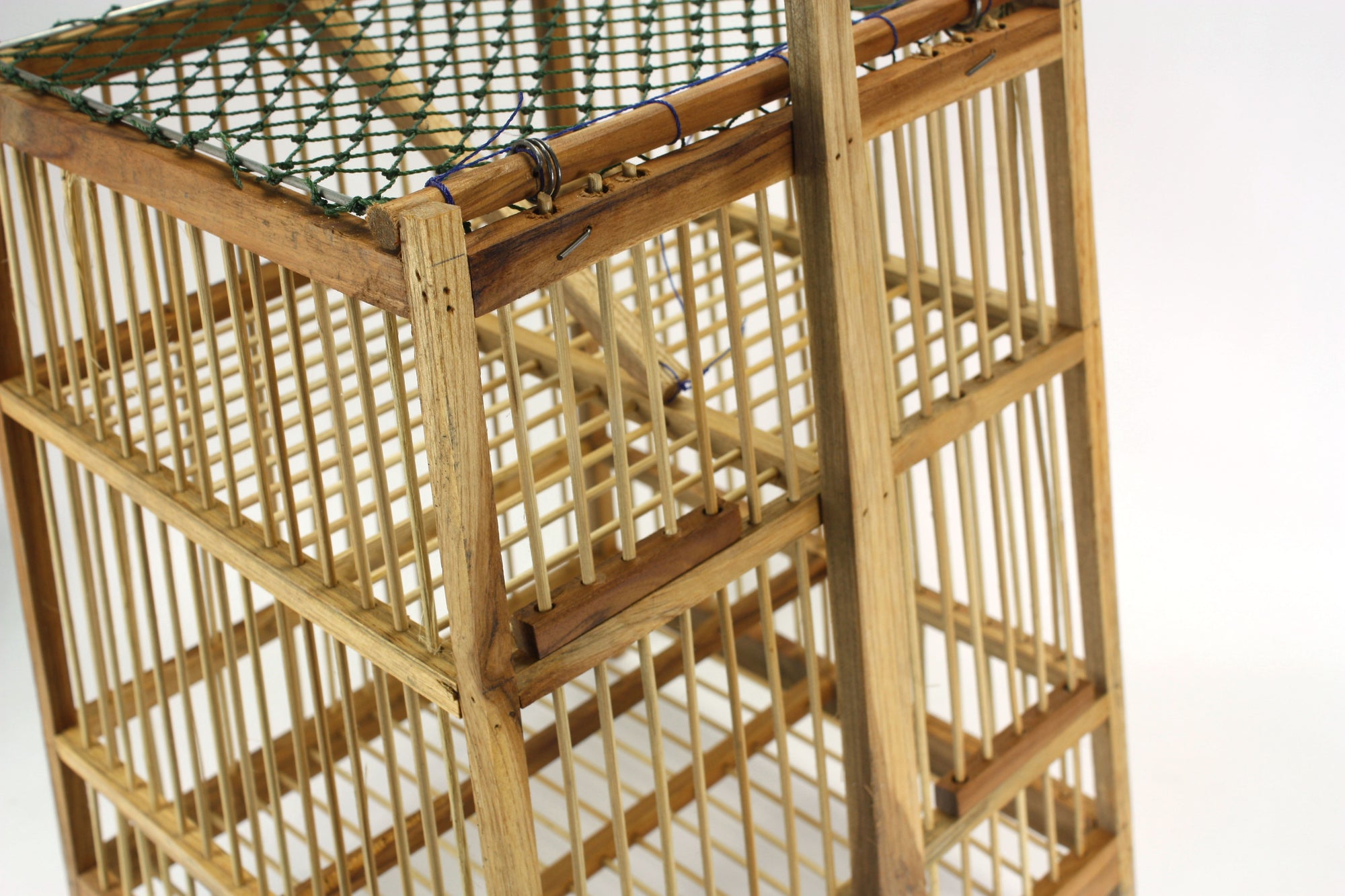 Thai Bamboo Bird Cage, 33cm x 88cm, or Light fitting, lampshade - farangshop-co