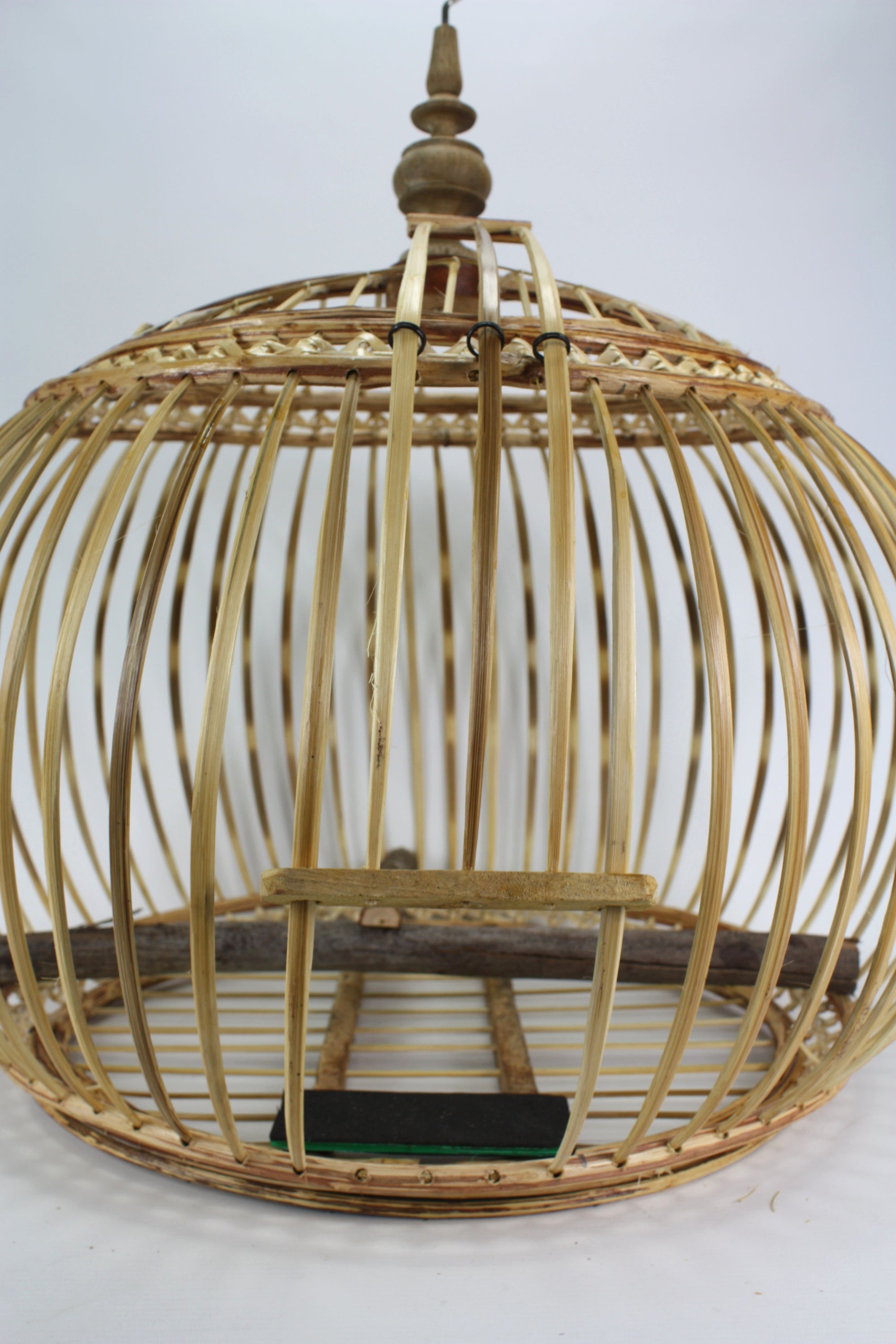 Thai Bamboo Bird Cage, 53cm x 54cm, or Light fitting, lampshade - farangshop-co