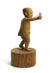 Teak carving - small boy with catapault, Thailand - farangshop-co