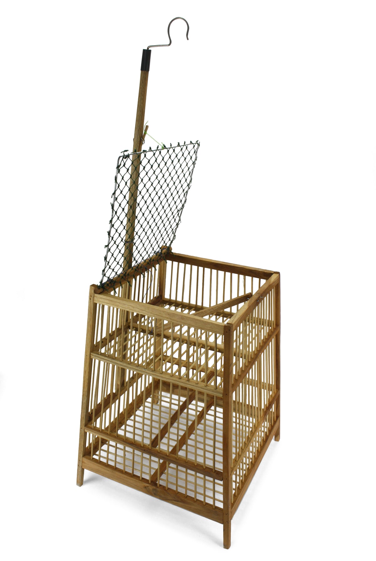 Thai Bamboo Bird Cage, 33cm x 88cm, or Light fitting, lampshade - farangshop-co