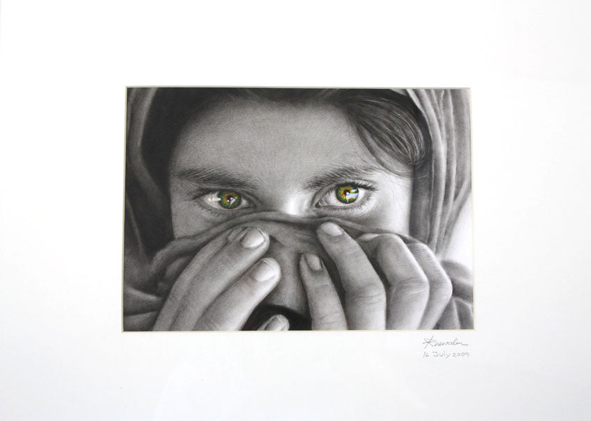 The Eyes by Kaewalin, Original Drawing, landscape style - farangshop-co