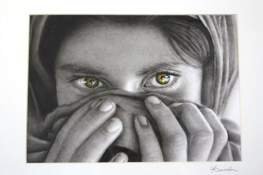 The Eyes by Kaewalin, Original Drawing, landscape style - farangshop-co