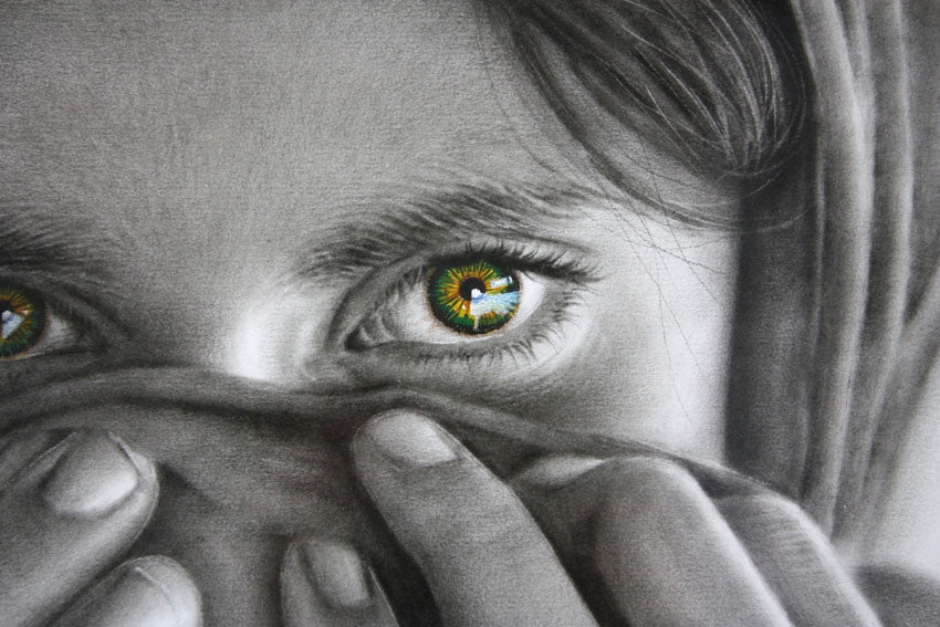 The Eyes by Kaewalin, Original Drawing, landscape style - farangshop-co