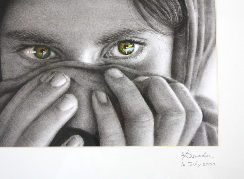 The Eyes by Kaewalin, Original Drawing, landscape style - farangshop-co