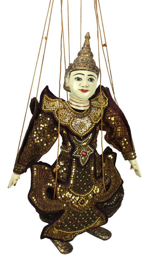 Traditional Burmese Puppet Marionette, Large Size - Choice of Characters - farangshop-co
