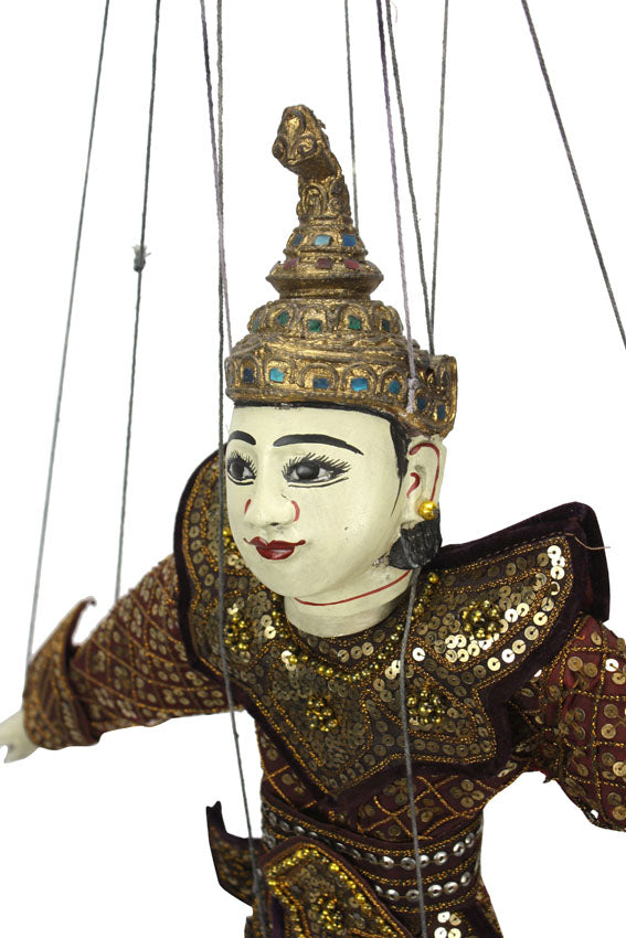 Traditional Burmese Puppet Marionette, Large Size - Choice of Characters - farangshop-co