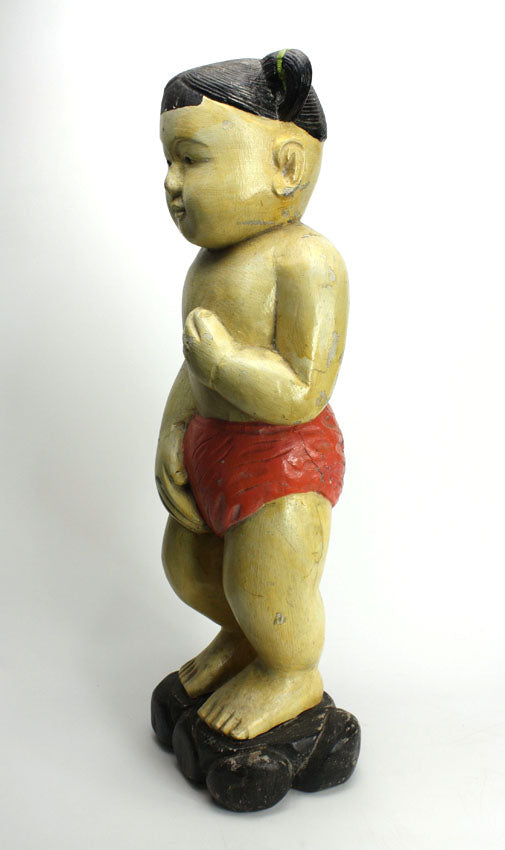 Old Thai Statue of Little Girl, circa 1960s-1970s, 65cm high - farangshop-co